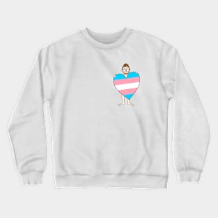 Trans Pride Heart Crewneck Sweatshirt